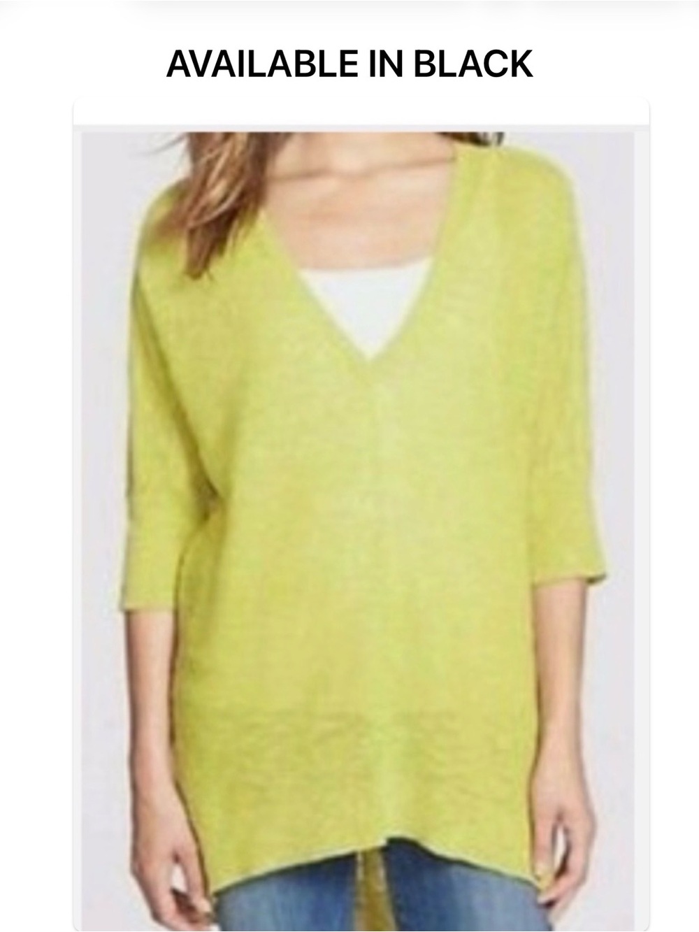 *Eileen Fisher* BLACK Lightweight Organic Linen / Cotton Tunic .